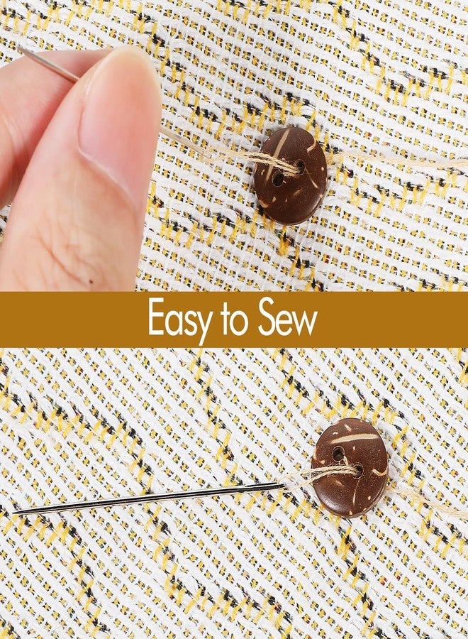 Molain 200 Pcs Coconut Shell Buttons, Sewing Wooden Buttons for Crafts, 1/2 Inch (12.5mm) Shirt Button 2 Hole Brown Coconut Button for Sewing Shirt Crochet Projects Crafts(2-Hole) - Image 5