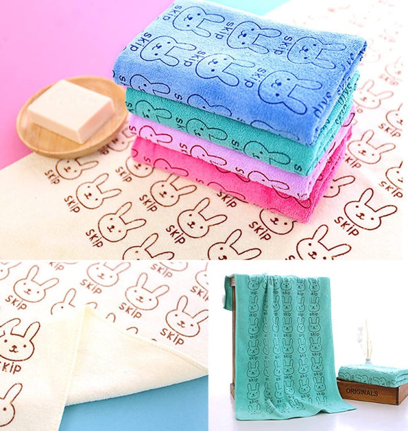 DRESSABLY Newborn Baby's Cotton Washcloth Soft Bath Towel (Colour and Prints May Vary, Small, 48cm x 84cm) - Pack of 2 - Image 4