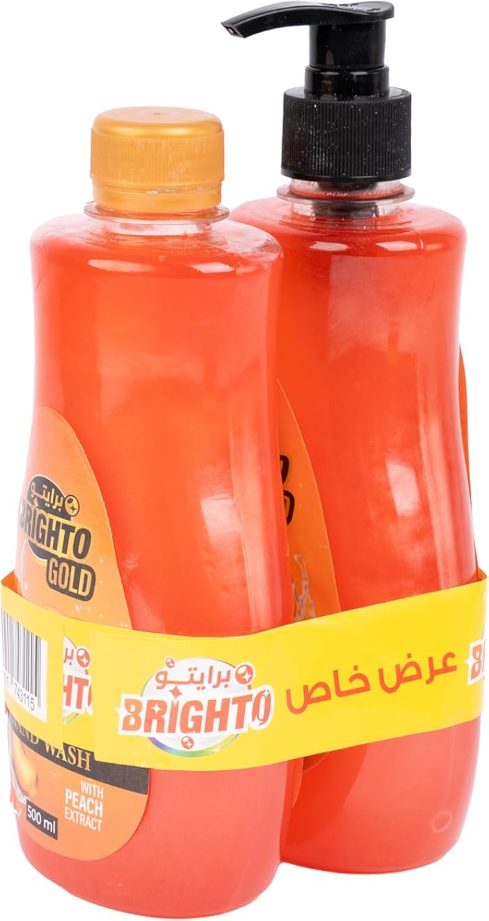 Brighto Peach Hand Wash 500 ml 1+1