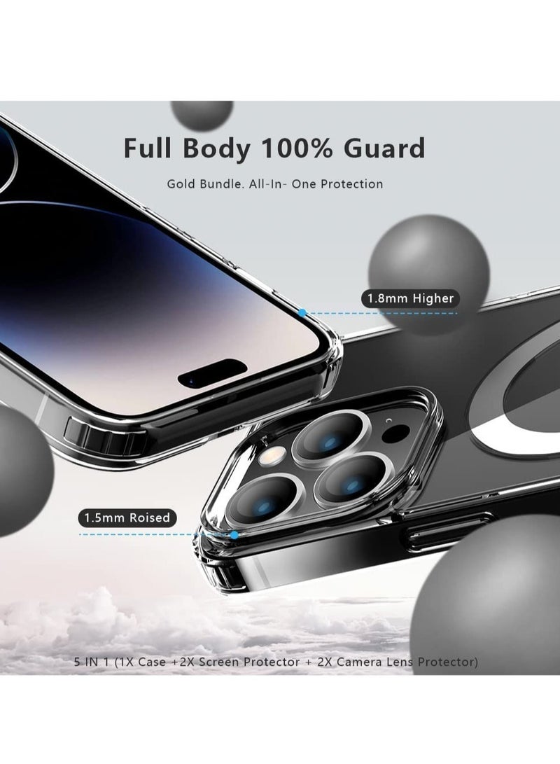 ELTRAZONE Compatible with iPhone 14 Pro Max Case Magnetic Clear Thin - Image 5