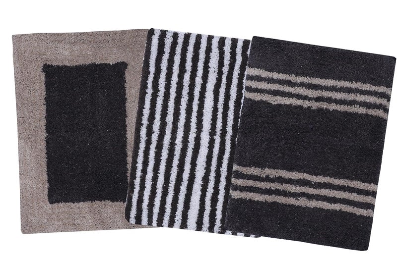 AAZEEM Absorbent Door Mat for Indoor Entrancex Non Slip Mat for Front Door Entryway, Soft Cotton Home. Hotel Balcony Floor Carpet, Floor Mats for Home, KitchenFloor Door Mat |Pack of 3 -(55x35cm) - Image 1
