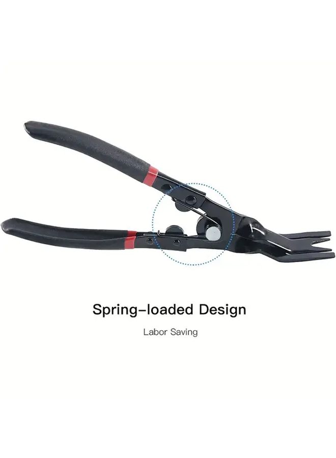 Black Metal Upholstery Fastener Removal Pliers Spring Loaded Clip Tool 9 2 Inch For Car Door Panels And Window Trims No Assembly Required Automotive Maintenance - Image 2