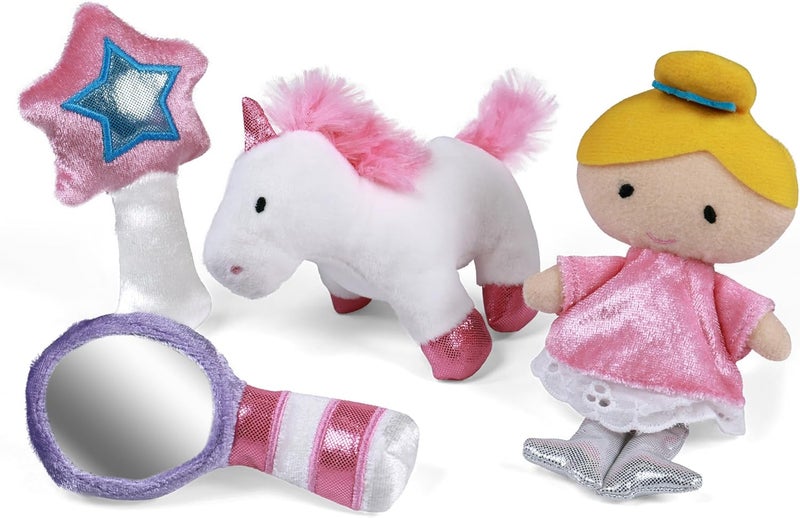 GUND Baby Play Soft Collection, Princess Castle 5-Piece Plush Playset with Rattle, Squeaker and Crinkle Toys, Sensory Toy for Babies Newborns, 7” - Image 4