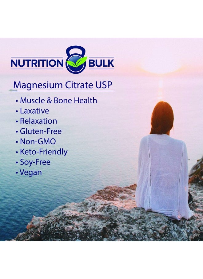 Nutrition Bulk Magnesium Citrate Powder USP - NutritionBulk.com, Non-GMO, Vegan, Gluten-Free, Soy-Free, Keto, No Fillers, Laxative, Relax (16 oz)  - Image 3