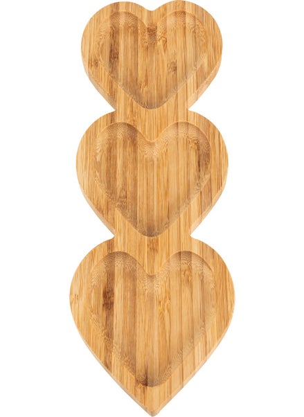 Naturalove Bamboo Serving Plate - Heart / 3 Sections  - Image 2