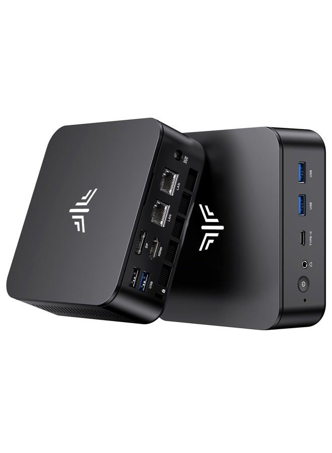 KAMRUI Essenx E3 Mini PC, Ryzen 5 3500U (Beats N150/N97), 16GB RAM 512 SSD Mini Computers, Mini Desktop Computers Support Dual LAN, Triple 4K Display, WiFi, BT, Office, Home, Business BALCK - Image 1