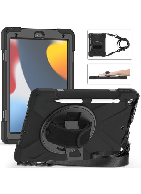 2025 Ipad Protective Cover 10.2 Inch Silicone PC Full Package For Apple Tablet IpadAir11 Shell 10th-Color:Black-Applicable Model:Ipad Airpro 10.5/air3 10.5 (with Pen Tray/without Pen Tray)