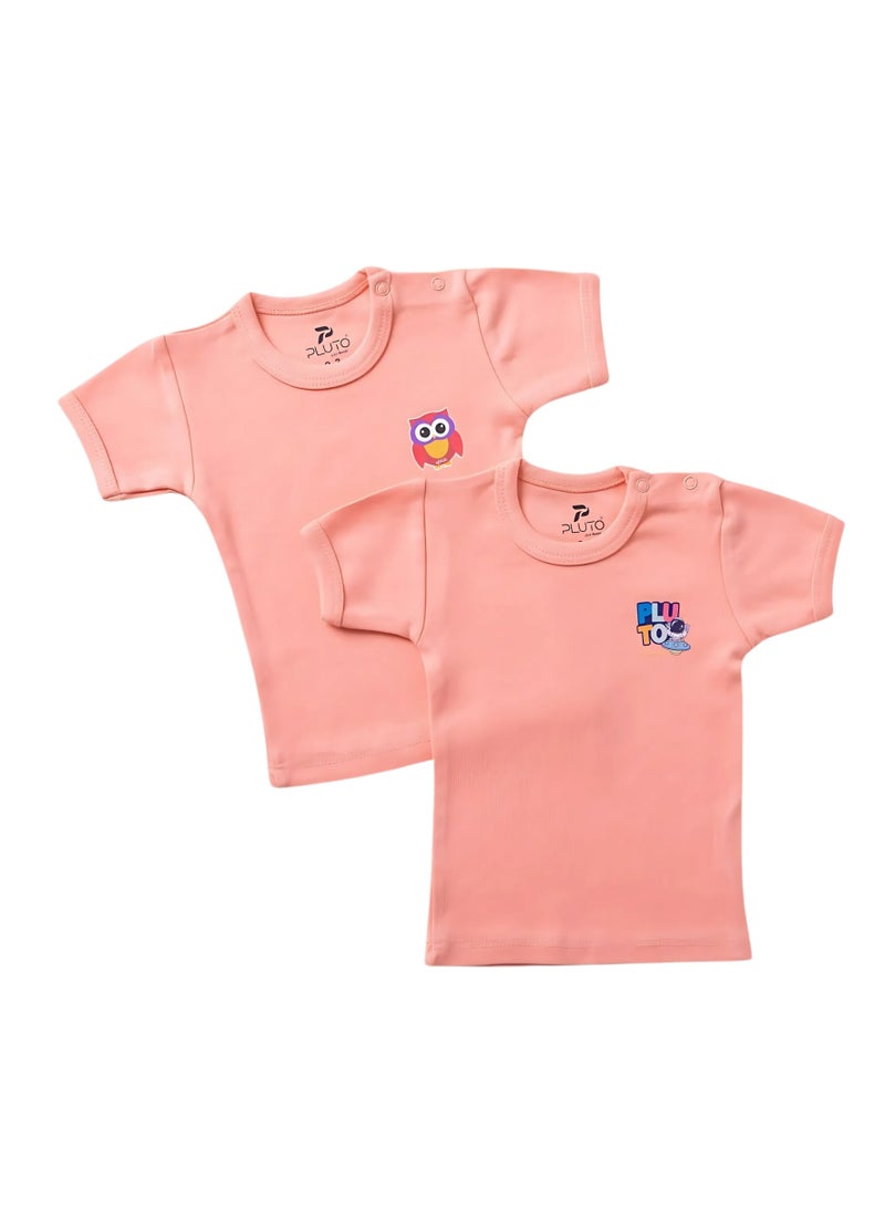 Pluto Pack of 3 Cotton Short Sleeve Undershirt for Baby  - Image 5