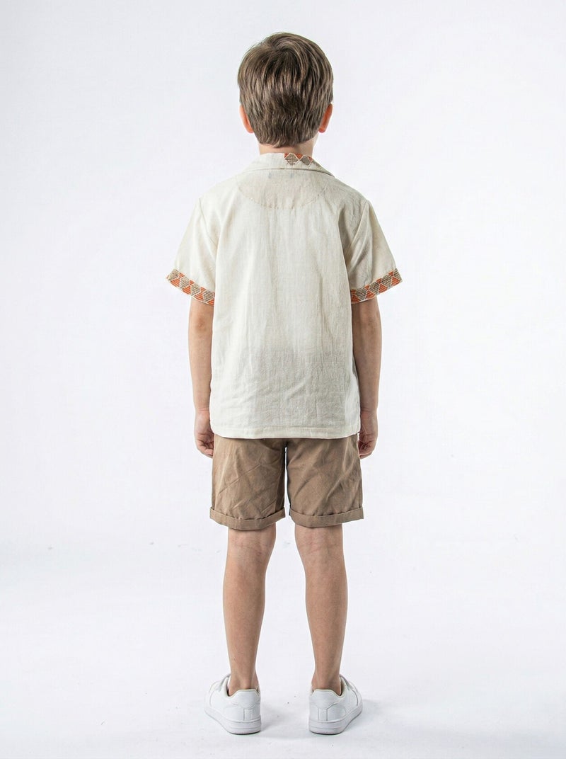 Hype Boys' two-piece summer set (T-shirt + shorts) for ages 8 to 12 years 6897 - Image 3