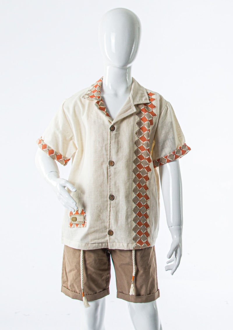 Hype Boys' two-piece summer set (T-shirt + shorts) for ages 8 to 12 years 6897 - Image 4