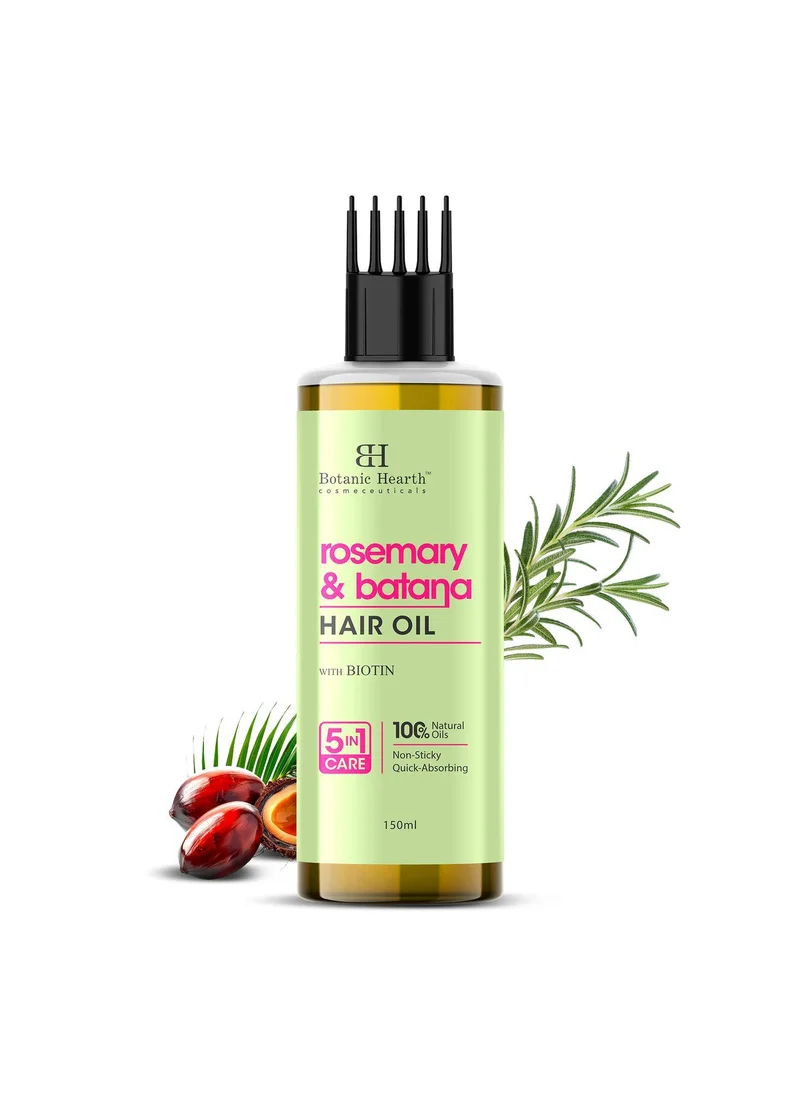 Botanic Hearth Botanic Hearth 100% Pure Rosemary Batana Oil for Hair | Promotes Hair | Hair Strengthening Treatment for Healthy Nourished Hair | 150 ml
