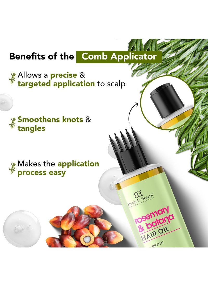 Botanic Hearth - Botanic Hearth 100% Pure Rosemary Batana Oil for Hair | Promotes Hair | Hair Strengthening Treatment for Healthy Nourished Hair | 150 ml - Image 1