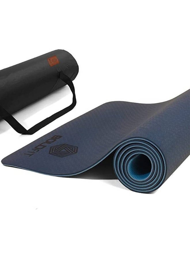 BOLDFIT BOLDFIT ProGrip Yoga Mat for men and women,(6mm) Extra Thick Anti skid with carrying bag Blue 6 mm Yoga Mat  - Image 1