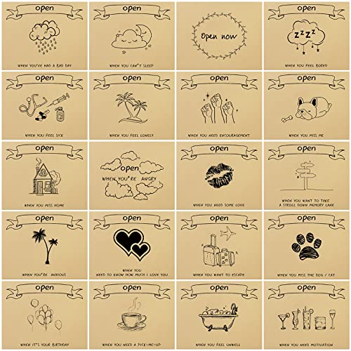 Geosar 20 Pieces Open When Envelopes Going Away Envelopes Gifts, Romantic Long Distance Relationship Gifts, Leaving Home, Graduation Presents, Girlfriend, Boyfriend, Open When Presents(Cute) - Image 1