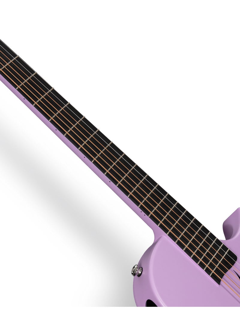 enya - Enya NOVA Go SP1 Carbon Fiber Acoustic Electric Guitar with Smart AcousticPlus 35 Inch Travel Acustica Guitarra Starter Bundle Kit of Gig Bag, Strap, Strings, Charging Cable, Instrument Cable(Purple) - Image 1