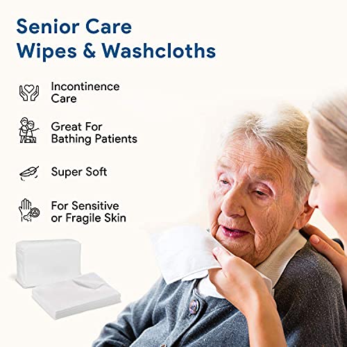 PIRU 200 Pcs Disposable Face Towels – Soft Cotton Dry Wipes, Lint-Free, 8x8 Inch Facial Tissue for Sensitive Skin, Makeup Removal & Multi-Purpose Cleaning (Dry & Wet Use) - Image 4