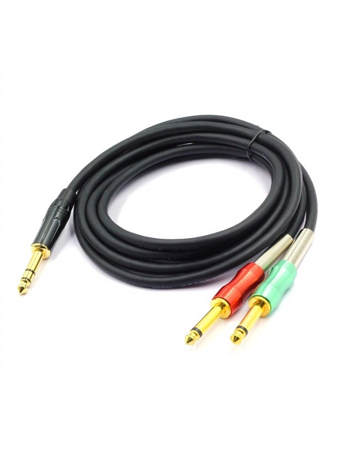 SiYear 10 FT Gold Plated 6.35mm 1/4 Inch Male TRS Stereo to Dual 6.35mm 1/4" Male Mono Y Splitter Audio Cable,Insert Cable TRS 1/4" to 2 x 6.35 TS 1/4" Patch Adapter(3M) - Image 5