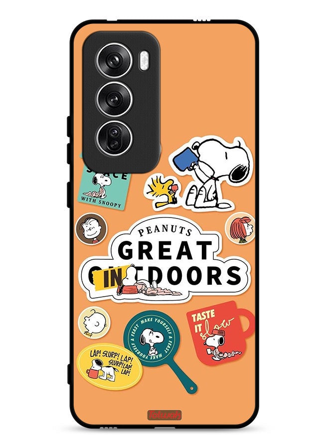 Tolwak Oppo Reno12 5G Protective Case Cover Peanuts Stickers - Image 1