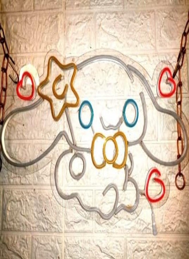 Wall Mitra Cinnamoroll Neon Sign Anime Neon LED Signs for Wall Decor Dimmable Neon Light Signs for Bedroom Girls Room Japanese Cartoon Neon Wall Signs Decor Cute Night Light Gifts for Kids(24x12) - Image 5