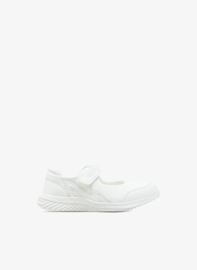 Kappa Girls' Textured School Shoes with Hook and Loop Closure