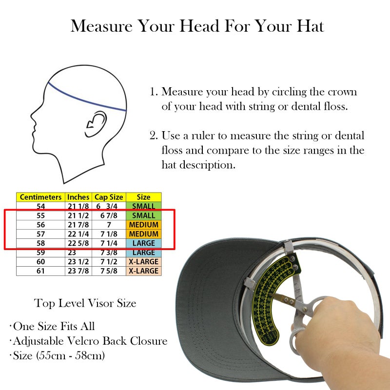 Top Level Sun Sports Visor Men Women - One Size Cap Hat, BLK - Image 4