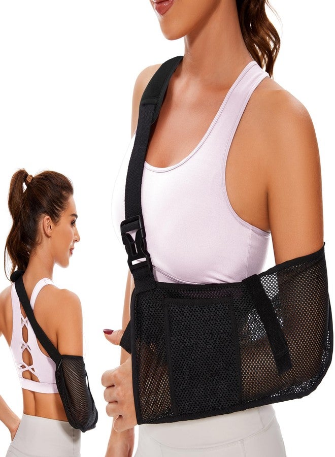 KONSEDIK Mesh Arm Sling - Medical Shoulder Sling for Shower - Adjustable Arm Brace,for Men Women Rotator Cuff Injury,Left Right Arm,Wrist, Elbow,Clavicle Fracture Post-Surgery(Medium) - Image 1
