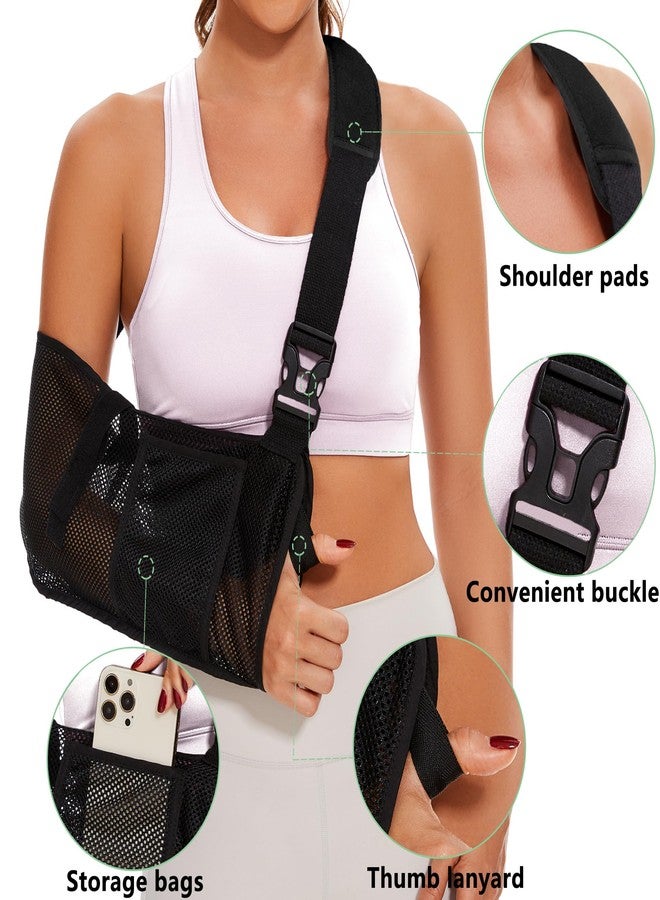 KONSEDIK Mesh Arm Sling - Medical Shoulder Sling for Shower - Adjustable Arm Brace,for Men Women Rotator Cuff Injury,Left Right Arm,Wrist, Elbow,Clavicle Fracture Post-Surgery(Medium) - Image 2