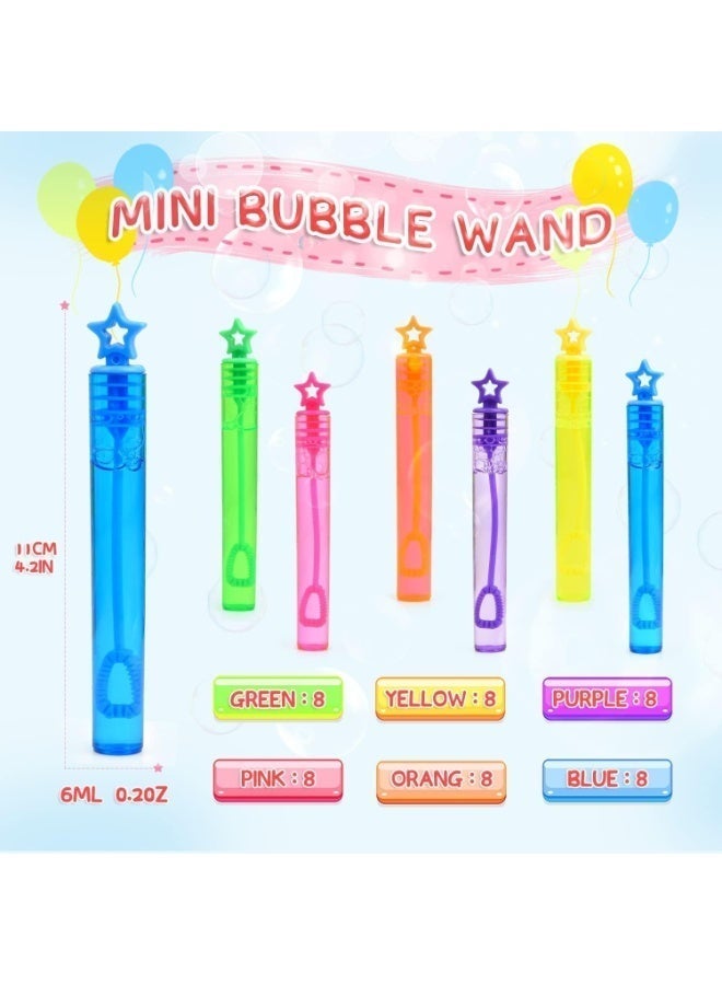 SNAPTRON 48 Pcs Mini Bubble Wands Set – Colorful Star Design Bubble Toys for Kids | Party Favors, Return Gifts, Goodie Bag Fillers, Birthday Supplies, Classroom Rewards - Image 2