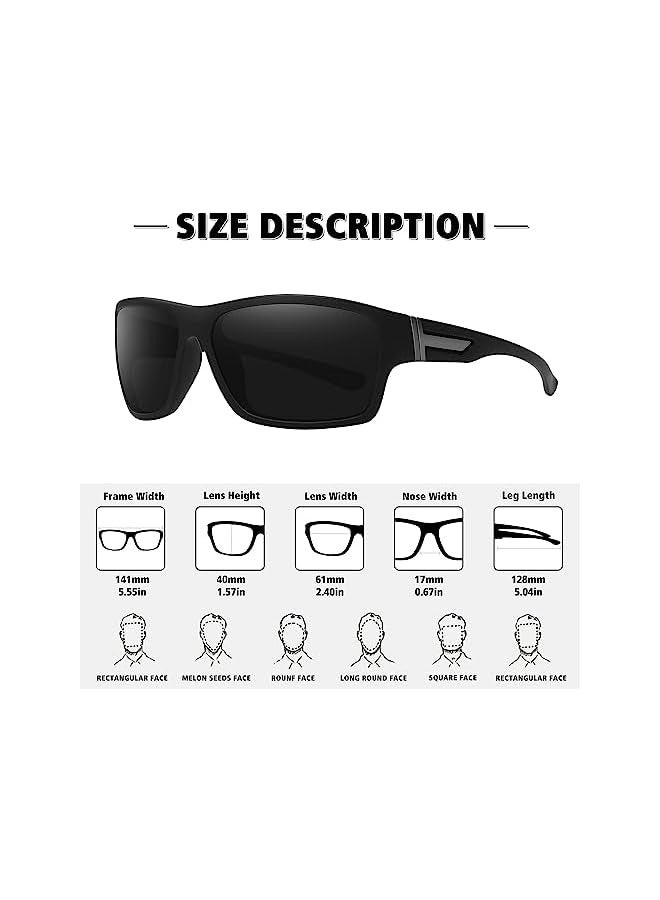 PROMASS Polarized Sports Sunglasses for Men 100% UV Protection Wrap Around Unbreakable Sun Glasses for Fishing Driving - Image 3