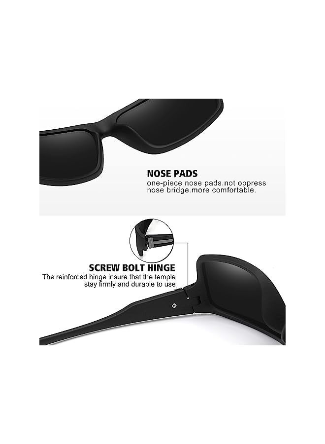 PROMASS Polarized Sports Sunglasses for Men 100% UV Protection Wrap Around Unbreakable Sun Glasses for Fishing Driving - Image 4