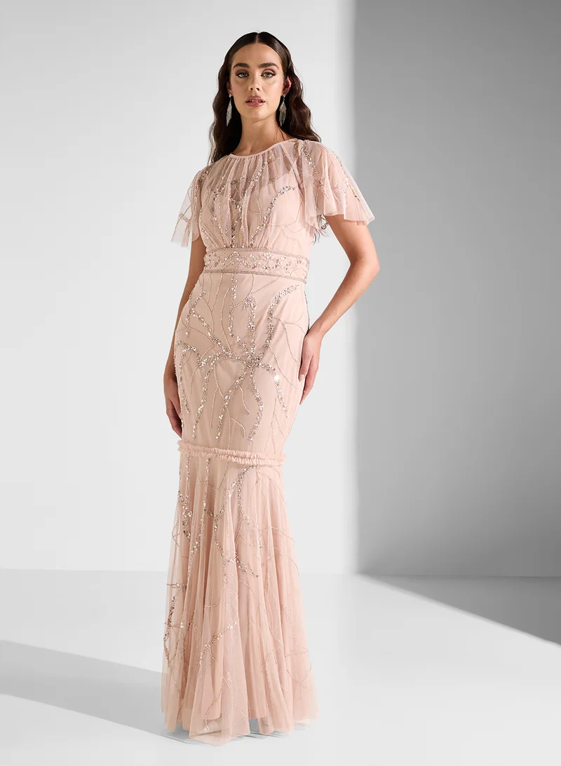 Namshi x Embellished Tulle Dress