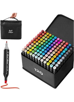 Dual-ended Color Marker Pen Set, Larger Pen Count, Suitable for Design, Drawing, Coloring, and School Art Activities (120 Colors)