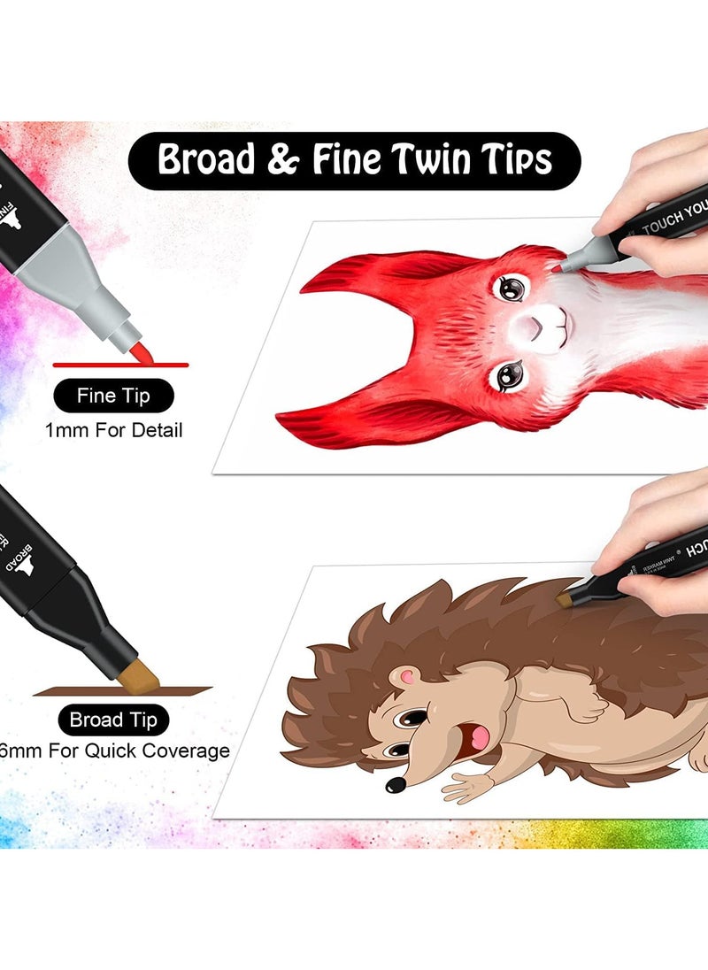 Generic - Dual-ended Color Marker Pen Set, Larger Pen Count, Suitable for Design, Drawing, Coloring, and School Art Activities (120 Colors) - Image 1