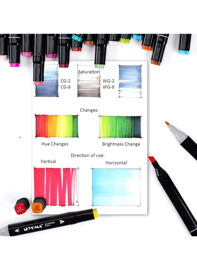Generic - Dual-ended Color Marker Pen Set, Larger Pen Count, Suitable for Design, Drawing, Coloring, and School Art Activities (120 Colors) - Image 1