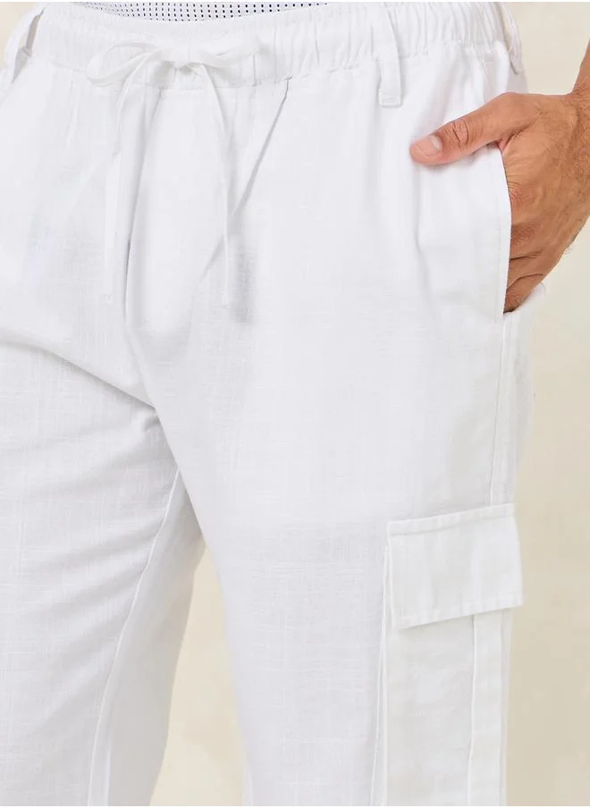 ستايلي Premium Cotton Slub Relaxed Cargo Woven Pants