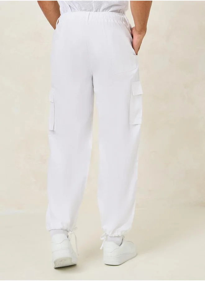 ستايلي Premium Cotton Slub Relaxed Cargo Woven Pants