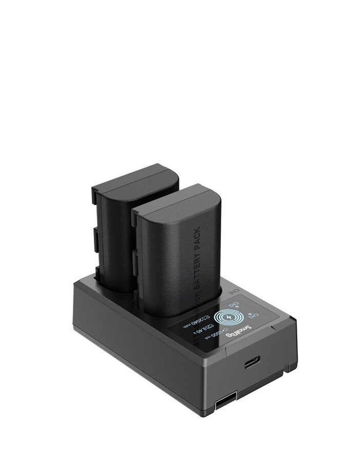 SmallRig LP-E6NH Kit with 2 Batteries and 2-Bay USB Charger - Image 1