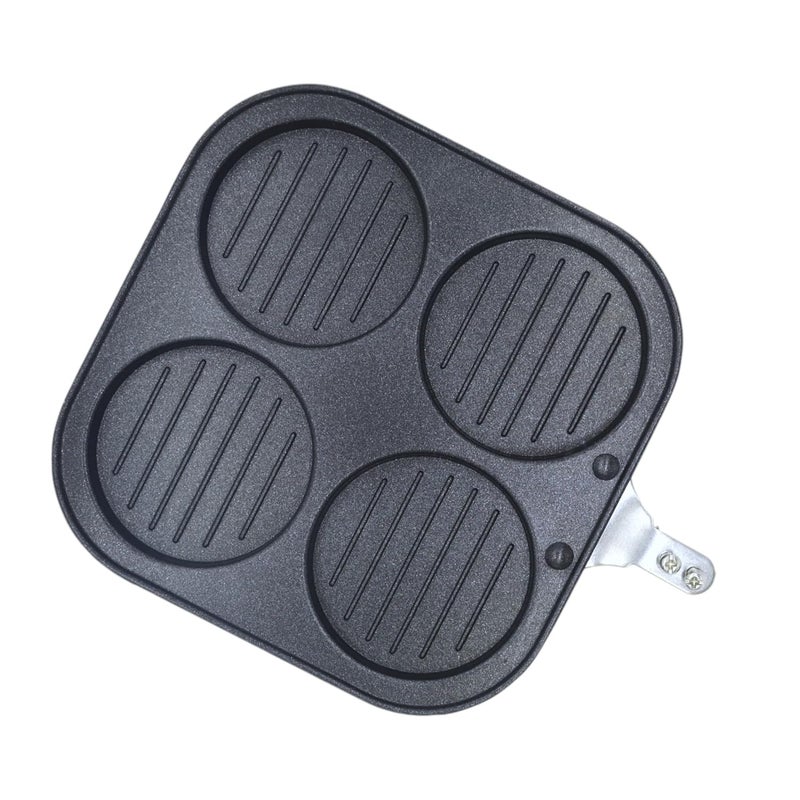 Zen 4Cavity NonStick Pancake Pan with Cleaning Brush and Scraper Perfect for Pancakes Eggs and More 195 cm with 4 L Capacity  - Image 3