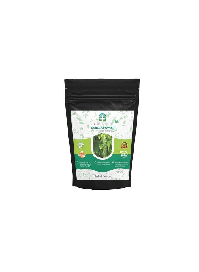 AYURVEDASHREE Bitter Melon Powder 50 Gm I Momordica Charantia/Karela Fruit Powder I Ayurvedic herb I Support Liver Function I Herbal Supplement I Supports Skin and Stomach - Image 1