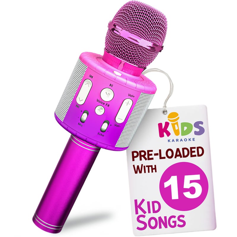 Move2Play Kids Karaoke Microphone Includes PreLoaded Songs Bluetooth Kids Birthday Party Gift Toy for All Ages 2 3 4 5 6 Year Old Girls Boys Toddlers - Image 2