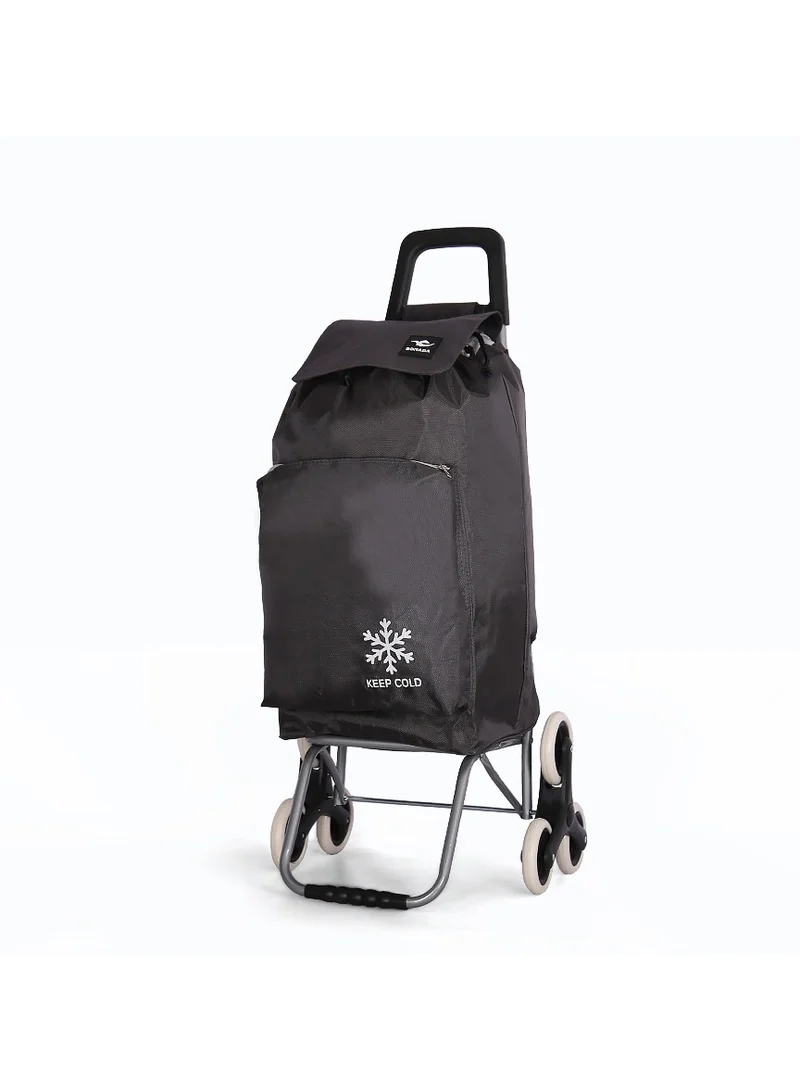 سونادا SONADA Foldable Grocery Shopping Cart with  Wheels and Stair Climbing with Fabric Bag 98cm