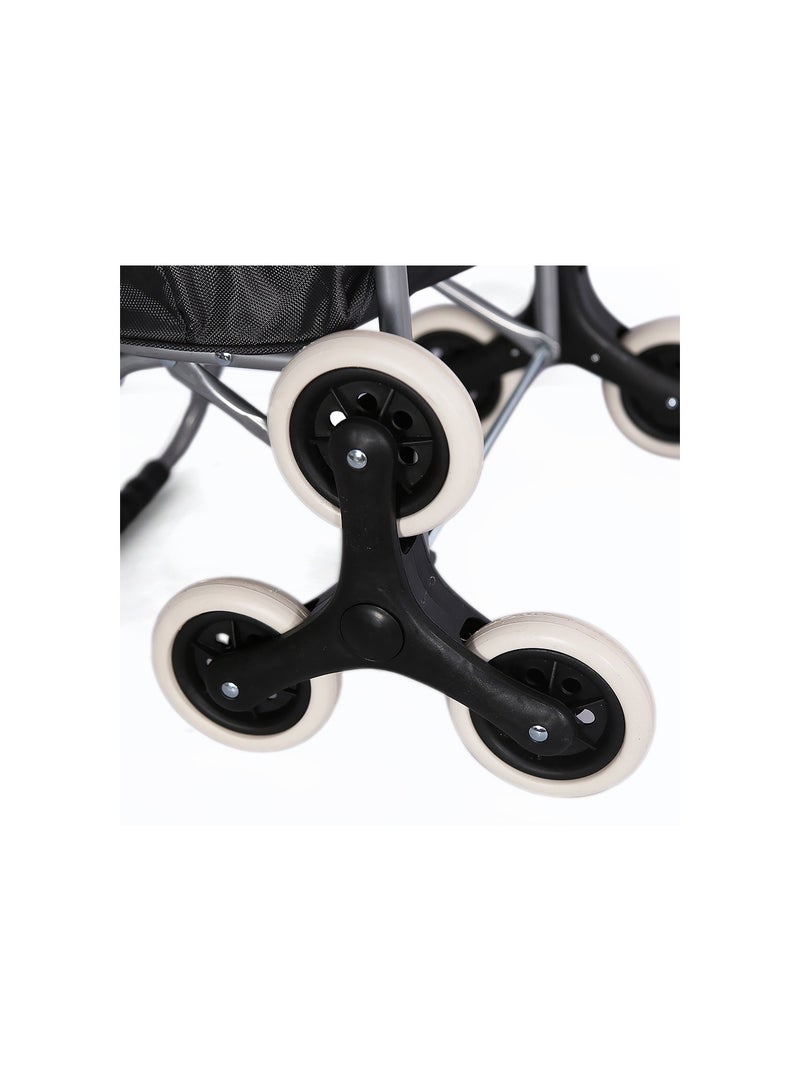 سونادا عربة تسوق سونادا قابلة للطي بعجلات وتسلق الدرج مع حقيبة قماشية  سم - Image 3