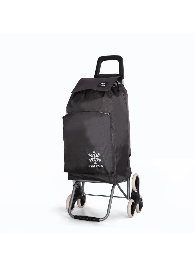 سونادا عربة تسوق سونادا قابلة للطي بعجلات وتسلق الدرج مع حقيبة قماشية  سم - Image 1