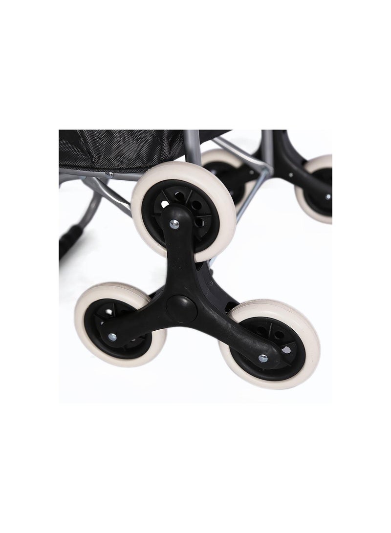 سونادا عربة تسوق سونادا قابلة للطي بعجلات وتسلق الدرج مع حقيبة قماشية  سم - Image 3