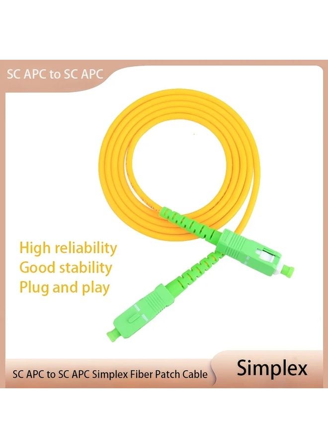 SC APC Fiber Optic Patch Cable 5m Single Mode OS2 PVC 3 0mm Low Loss FTTH Data Center - Image 2