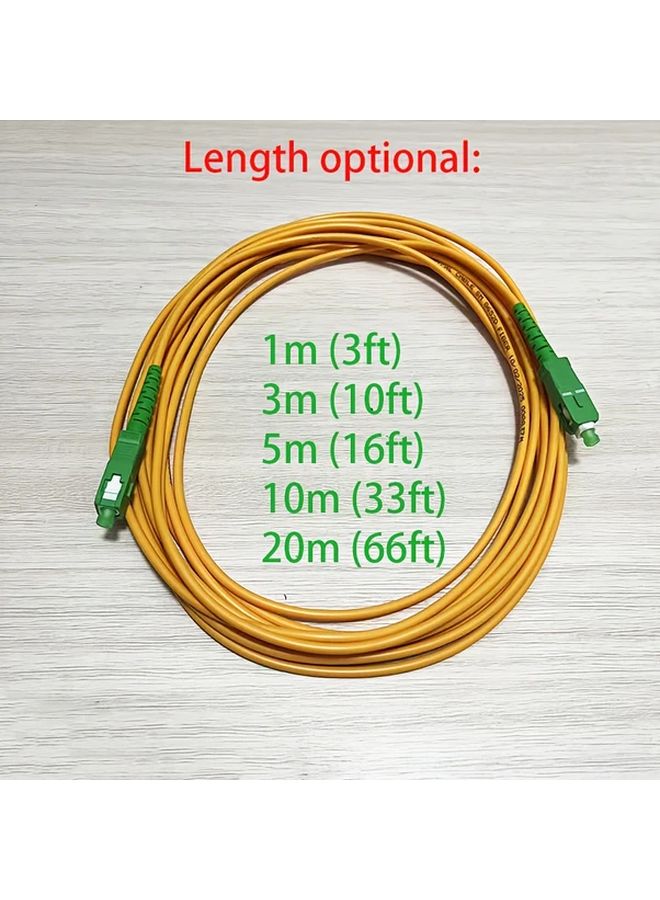 SC APC Fiber Optic Patch Cable 5m Single Mode OS2 PVC 3 0mm Low Loss FTTH Data Center - Image 1