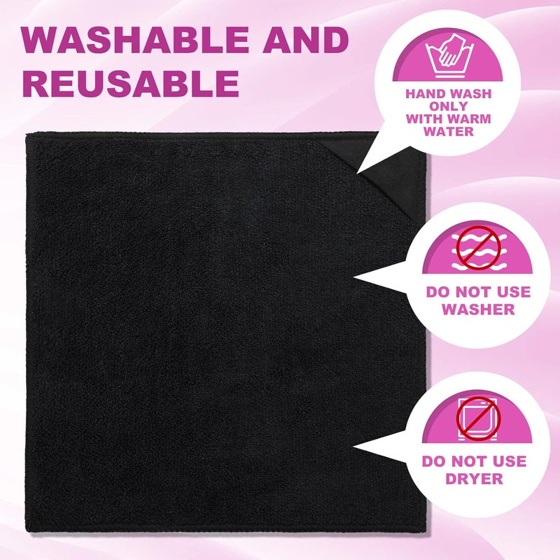 Tudomro 30 Pcs Magnetic Cleaning Cloth Dry Erasers Bulk for White Boards with Most Whiteboards Dry Erase Eraser Reusable Microfiber Cloth Eraser for Classroom, Home Office, 10'' x 10'' (Black, Gray) - Image 2