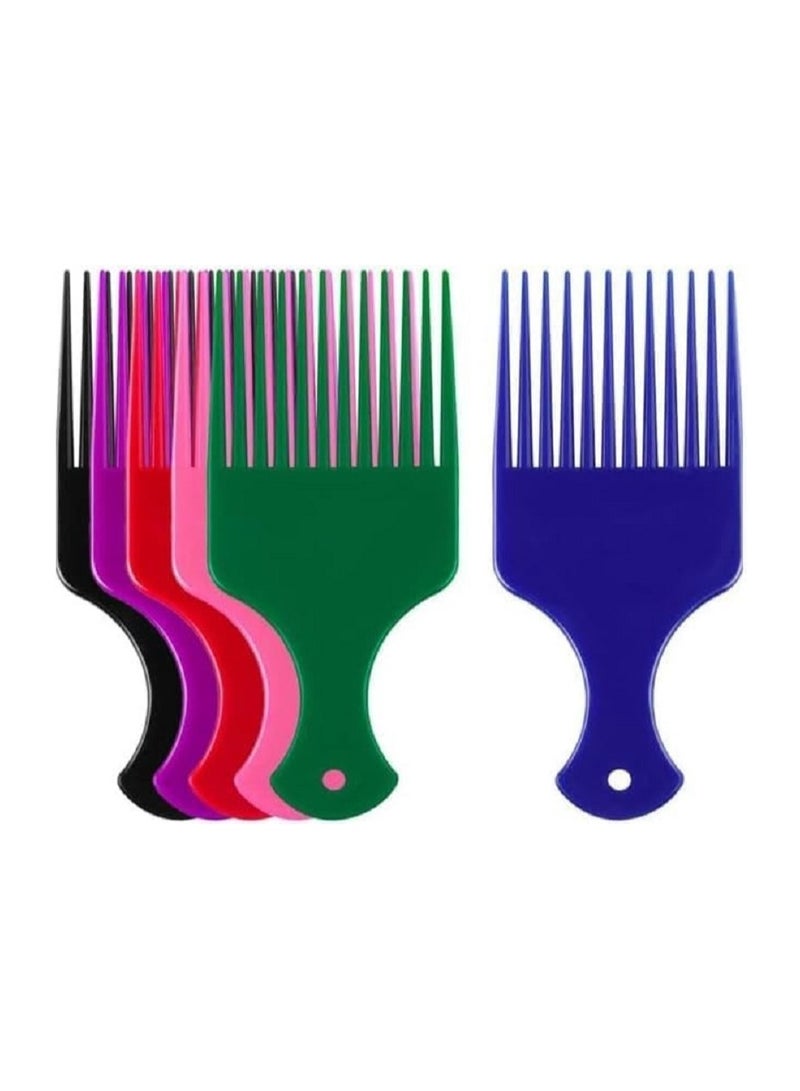 مشط شعر افريقي،ناعم باسنان عريضة لتصفيف الشعر المجعد الطبيعي متعدده الالوان (قطعه) - Image 1