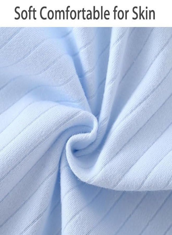 Babyfond بدلة أطفال حديثي الولادة مع قبعة، مصنوعة من القطن بنسبة 100%، بتصميم دب لطيف، بأكمام طويلة، ملابس ناعمة ومريحة للأطفال حديثي الولادة (أزرق، من 0 إلى 1 شهر) - Image 3