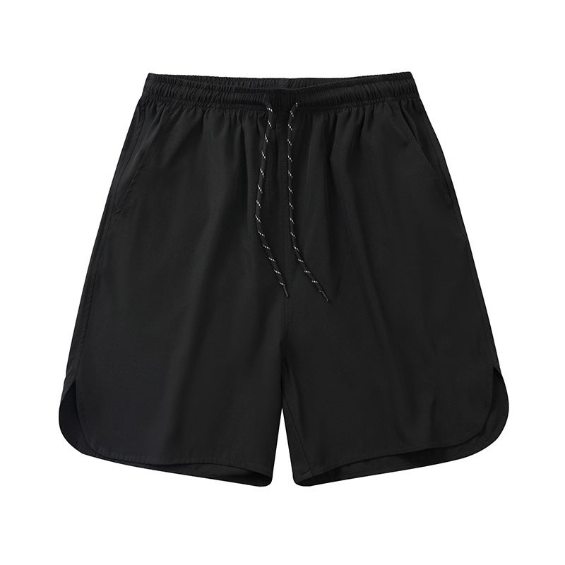 Split Design Outdoor Casual Shorts Mens Summer New Beach Pants Basic All-match Five-point Pants for Two-open Brown - Image 4